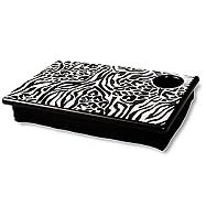 Lap Desk Portable Tray w/ Cup Holder In Zebra Jungle Fun by Room It UP #LD6172