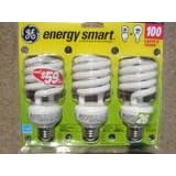 100w Replacement 26-Watt CFL Fluorescent Spiral Bulb - Energy Saving Soft White, 3-Pack by General Electric