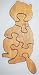 Wooden Educational Jig-Saw Puzzle - Beaver