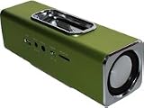 Produkt-Bild: MusicMan TXX3550 Soundstation/Stereo Lautsprecher mit integriertem Akku (MP3 Player, Micro-SD Kartenslot, USB Steckplatz, iPhone/iPod Dock) gr&uuml;n