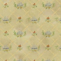 Dollhouse Wallpaper American Colonial "Clippers"