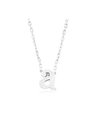 Silvertone Initial A Pendant Necklace