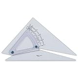 Linex Set Square Adjustable Precision 0.5 Degree Scale Bevelled Edge Long 300mm Clear Ref LXB1120/12B
