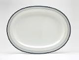 Noritake Java Graphite Swirl Oval Platter, 14-inches