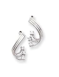 Ann Harrington Jewelry 14k White Gold .21 Ct Tw Diamond Earring Jackets