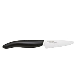 Kyocera FK White Paring Knife, 7.5cm, Black Handle