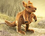 カンガルーの親子 ハンドパペットの画像