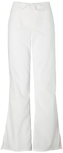 Cherokee Workwear Flare Leg Drawstring-White-2XL