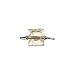Sterling Silver Citrine Glass Square Box Toe Ring