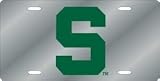 Michigan State Spartans Silver Laser Cut License Plate