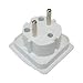 Continental Uk 3-pin To Schuko European 2-pin Earthered Trav