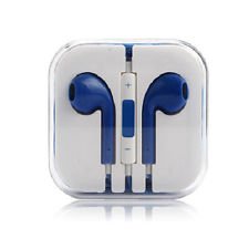 24HB 3.5mm Plug In-ear Earphone with Microphone & Volume Control (Blue)