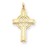 14k Celtic Cross Pendant - Measures 26x18mm - JewelryWeb