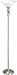 Luster Collection Polished Steel Base Cloud Glass Shade Torchiere Floor Lamp