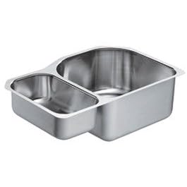 Moen Stainless Steel Undermount Double Bowl Kitchen Sink 22373 by