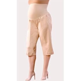 Motherhood Maternity: Plus Size Secret Fit Belly(tm) Twill Must-have Basic Maternity Capri Pants