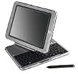 HP COMPAQ TABLET PC TC1100, INTEL PENTIUM M CENTRINO 1.1 MHZ, 512 MB RAM, 40 GB HD, NVIDIA GeForce4 420 Go, Integrated mini PCI 56K modem plus 10/100 NIC, Type III Mini PCI integrated WLAN - 802.11b WLAN, 802.11b/g WLAN, and 802.11a/b/g WLAN options, Integrated Bluetooth, Dedicated Secure Digital (SD) slot for removable media , 10.4 in TFT active matrix, Stylus digital pen, and case with lockbar, Microsoft Windows XP Tablet PC Edition