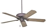 Emerson Fans CF654SCB Wet Location Ceiling Fan Smoky Cobblestone With All Weather Washed Oak Blades