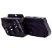 Diamond Plate 2pc Slanted Motorcycle Saddlebag Set Heavy-Duty Waterproof Pvc Universal Fit