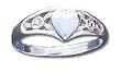 Solid Sterling Silver Heart Ring