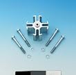 Aluminum Fan Spacer Kit For Use w/Flex Fans AMC/Ford/GM Incl. 2 in. Spacer/Washer/Bolts