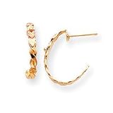 10k Black Hills Gold Twisted Half-Hoop Earrings