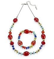 Assorted Multi-Faceted Bead Necklace & Bracelet Set