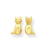 14k Cat Earrings