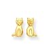 14k Cat Earrings