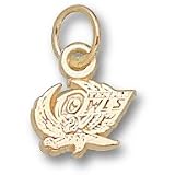 Temple Owls 1/4in Pendant 10kt Yellow Gold