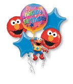 Good Elmo Birthday Balloon Bouquet