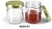 Clear Glass Jar 1.25oz With Gold Lid