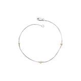 14K Two Tone Gold Snake Chain Anklet
