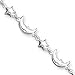 Sterling Silver Stars and Moons Bracelet - 7 Inch