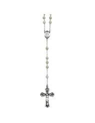 S/S Rosary Mint Green Jade Charm
