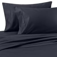 SEVEN Piece KING Size Set, DARK BLUE Solid / Plain, 1200 Thread Count / 1200TC SATEEN WEAVE Long Staple 100-Percent Ultra Soft Egyptian Cotton. Set Packaged as 4pc BED SHEET SET & 3pc DUVET BED SET including Two Shams & TWO Pillow Cases