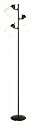 Normande Lighting 3 x 40W Incandescent Trac Tree Floor Lamp. 64" High with a Black Painted Finish and 3 White Plastic Shades.
