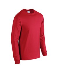 Gildan (5400) - 100% Cotton Long Sleeve T-Shirt (Red) (X-Large)