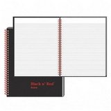 Black n' Red Twinwire Black Hardcover Notebook, Ruled, 8.25 x 11.75 Inches, 70 Sheets (B67004)