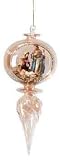 Amber Glass Nativity Xmas Tree Ornament