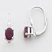 Sterling Silver Ruby Leverback Earrings
