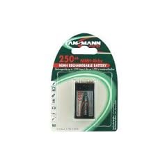 Ansmann 5030332 9V E-Block 250mAh NiMH Akku 1er Pack