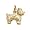 Dog, Bichon Frise Charm - 10K Yellow Gold