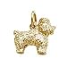 Dog Bichon Frise Charm - Gold Plate