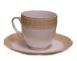 Coffee Cups and saucers large- Greek Key, 6 of each