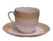Coffee Cups and saucers large- Greek Key, 6 of each