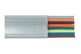 Flat Silver Satin Modular 8 Conductor Bulk Cable - Voice and low speed data applications 1000 FEET
