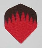 4 sets Red Flame Nylon Standard flights - Cloth, Fabric, Ripstop