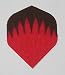 4 sets Red Flame Nylon Standard flights - Cloth, Fabric, Ripstop