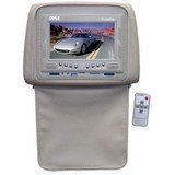 Pyle PL72HRTN Adjustable Headrests w/ Built-In 7'' TFT/LCD Monitor W/IR Transmitter & Cover (Tan)